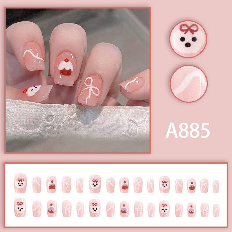 30Pcs Lovely Dog Bow Cake Shor - Full Cover Adhesive ulasan dan harga