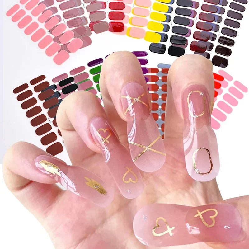 16Tips Semi-Cured Nail Art Sti - Full Cover Adhesive ulasan dan harga