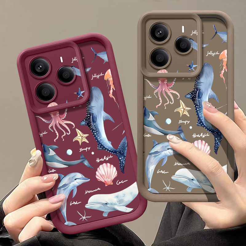 Cute Dolphin Patterned Soft Ca - Xiaomi Redmi Note 14 ulasan dan harga