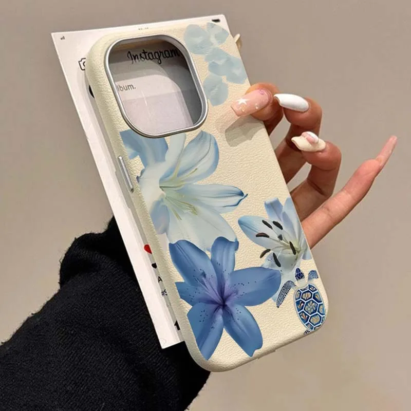 Elegant Blue Lily Fashion Patt - Xiaomi Redmi Note 14 ulasan dan harga