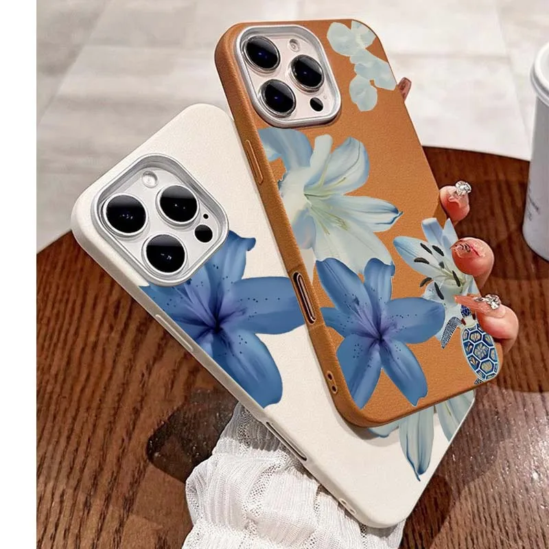 Elegant Blue Lily Fashion Patt - Xiaomi Redmi Note 14 ulasan dan harga