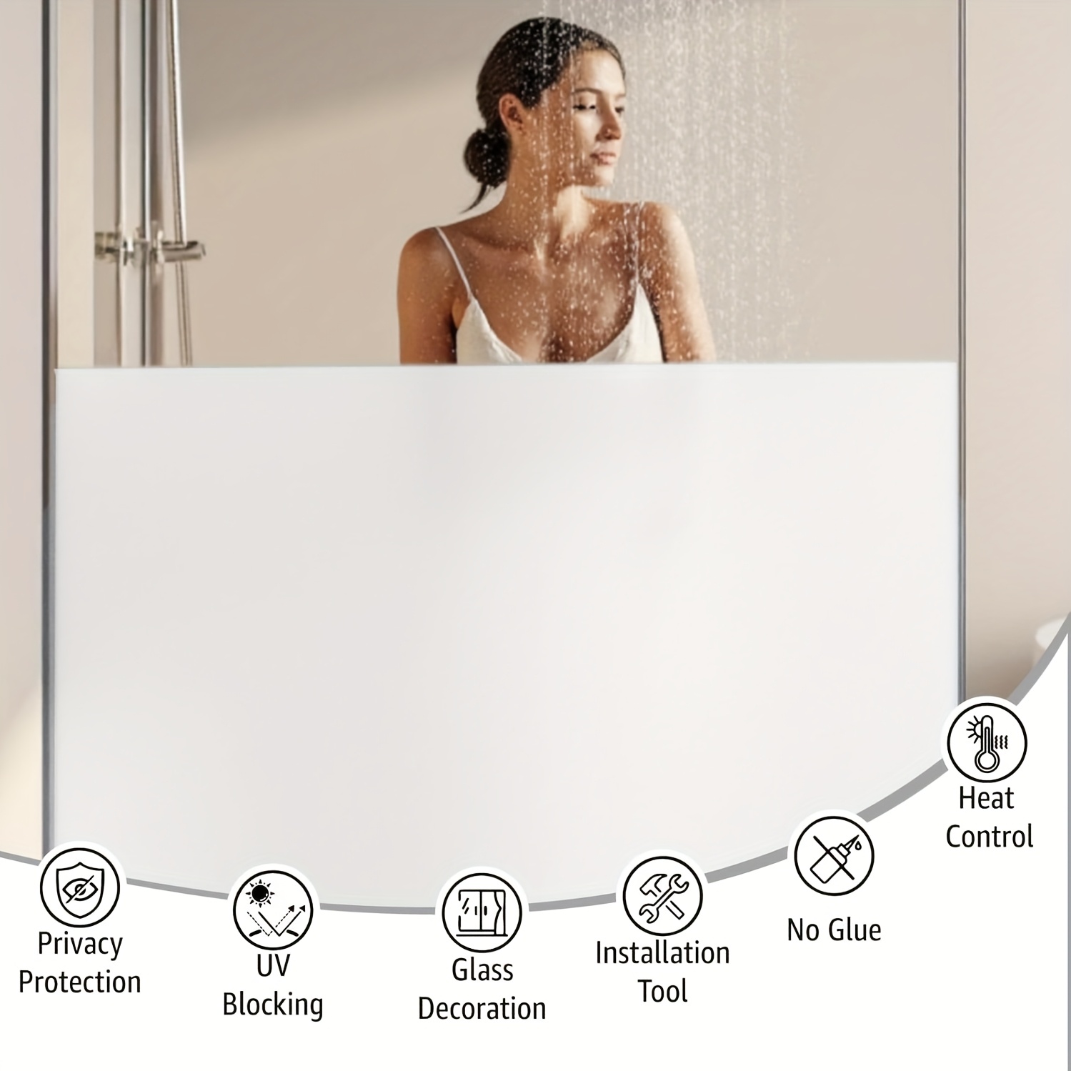 White Frosted Privacy Window F - Privacy Screen Protector ulasan dan harga